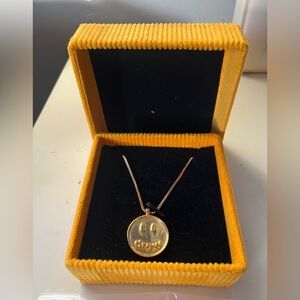 Drew House Gold Smiley Pendant Necklace